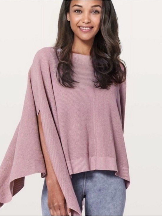lululemon athletica Sweaters - Lululemon Forward Flow Dusty Rose Knit Cape